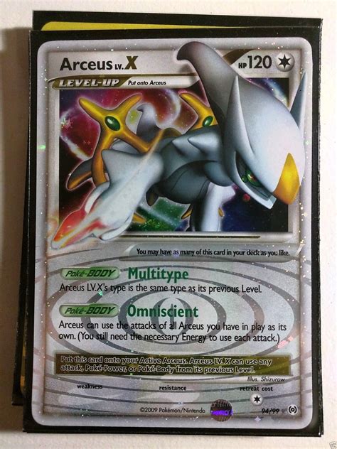 pokemon card arceus lv x.